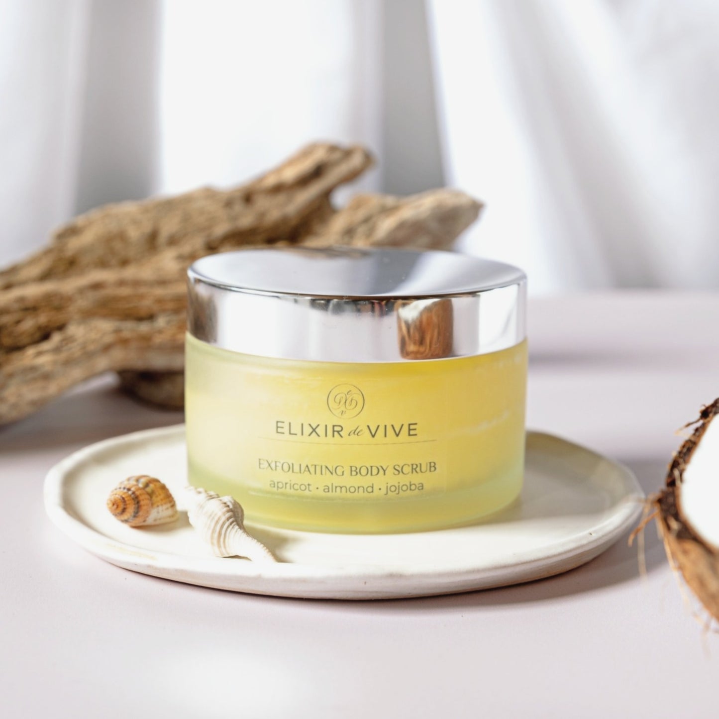 Exfoliating Body Scrub - Suikerscrub met Abrikoos, Amandel & Jojoba-olie - 200ml - Waterfree - Microplastic free - Vegan