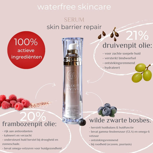 Skin Barrier Repair Serum - Waterfree Face & Body Serum - Parfumvrij - Microplastic free - Vegan - 54ml
